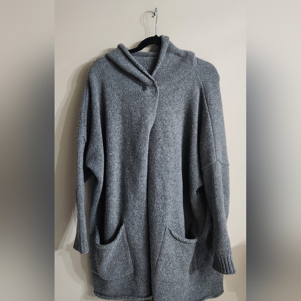 Wool Hooded Cardigan Sweater Jacket (Can Fit XS To XL)
